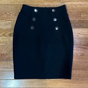 H&M black skirt with buttons